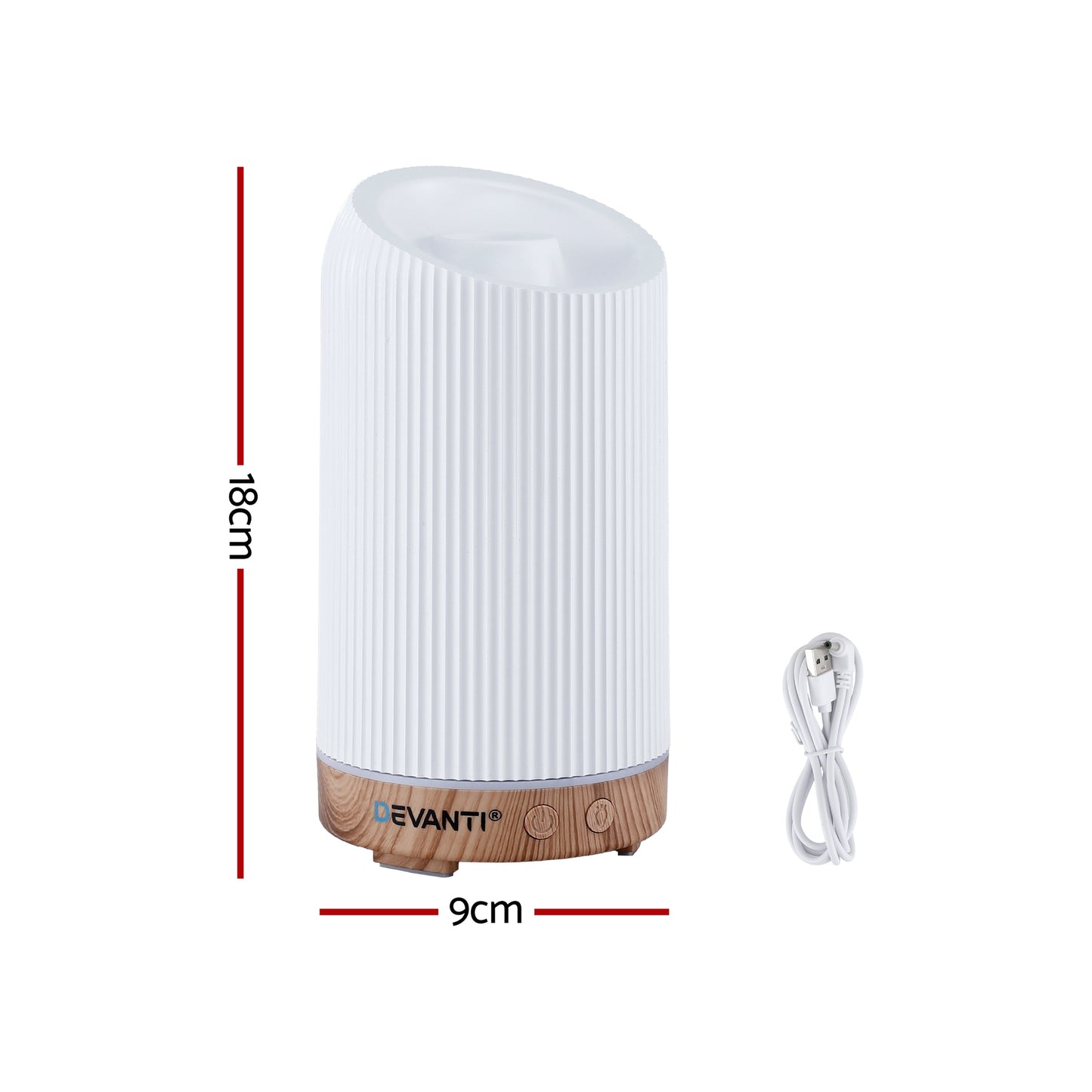 Ultrasonic Aroma Diffuser Aromatherapy 200ml LED Lights