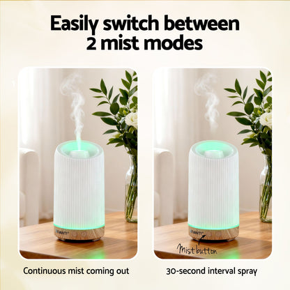 Ultrasonic Aroma Diffuser Aromatherapy 200ml LED Lights