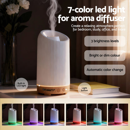 Ultrasonic Aroma Diffuser Aromatherapy 200ml LED Lights