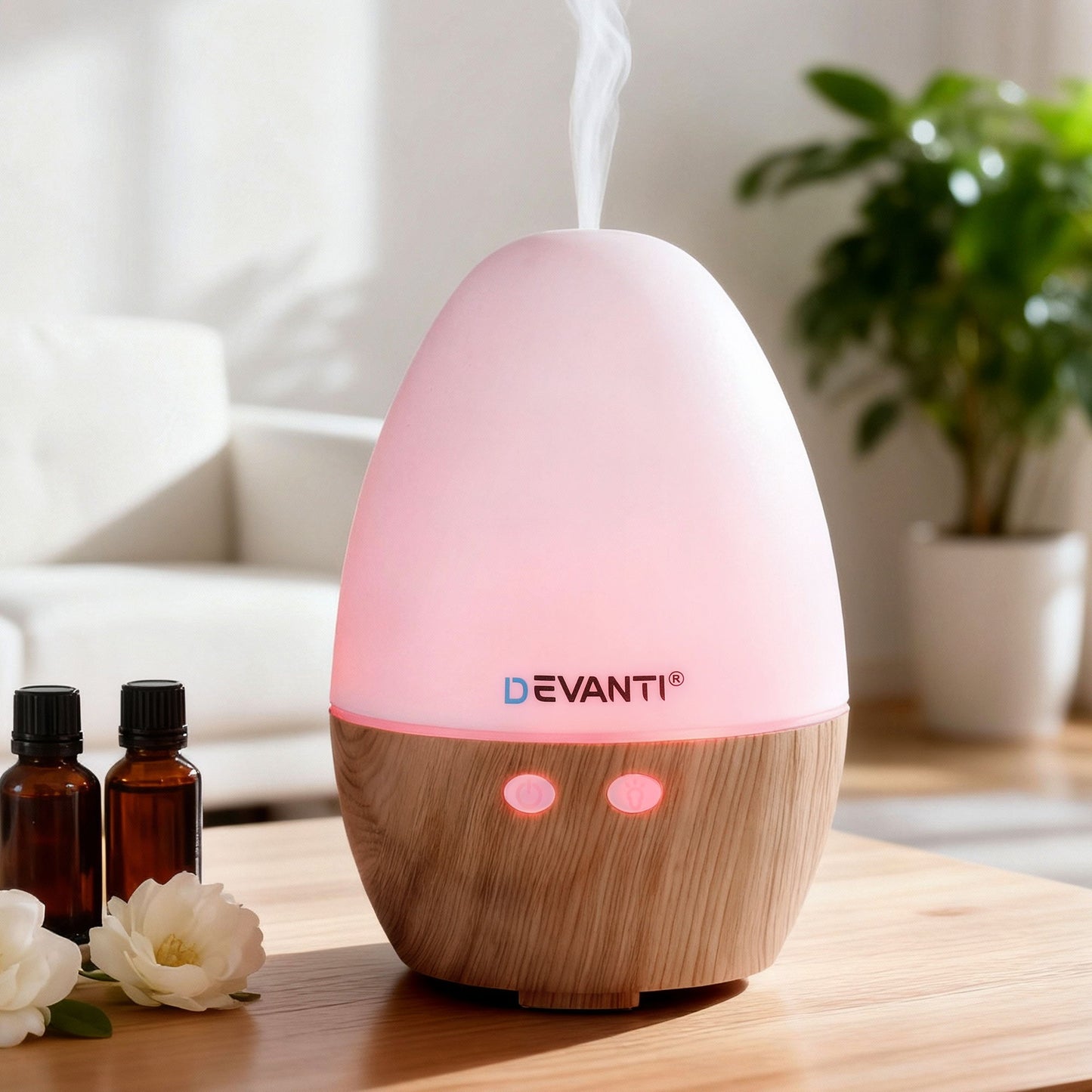 Ultrasonic Aroma Diffuser Aromatherapy 130ml LED Lights