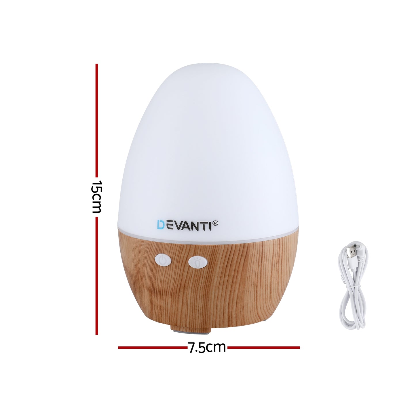 Ultrasonic Aroma Diffuser Aromatherapy 130ml LED Lights