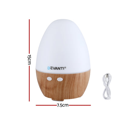 Ultrasonic Aroma Diffuser Aromatherapy 130ml LED Lights