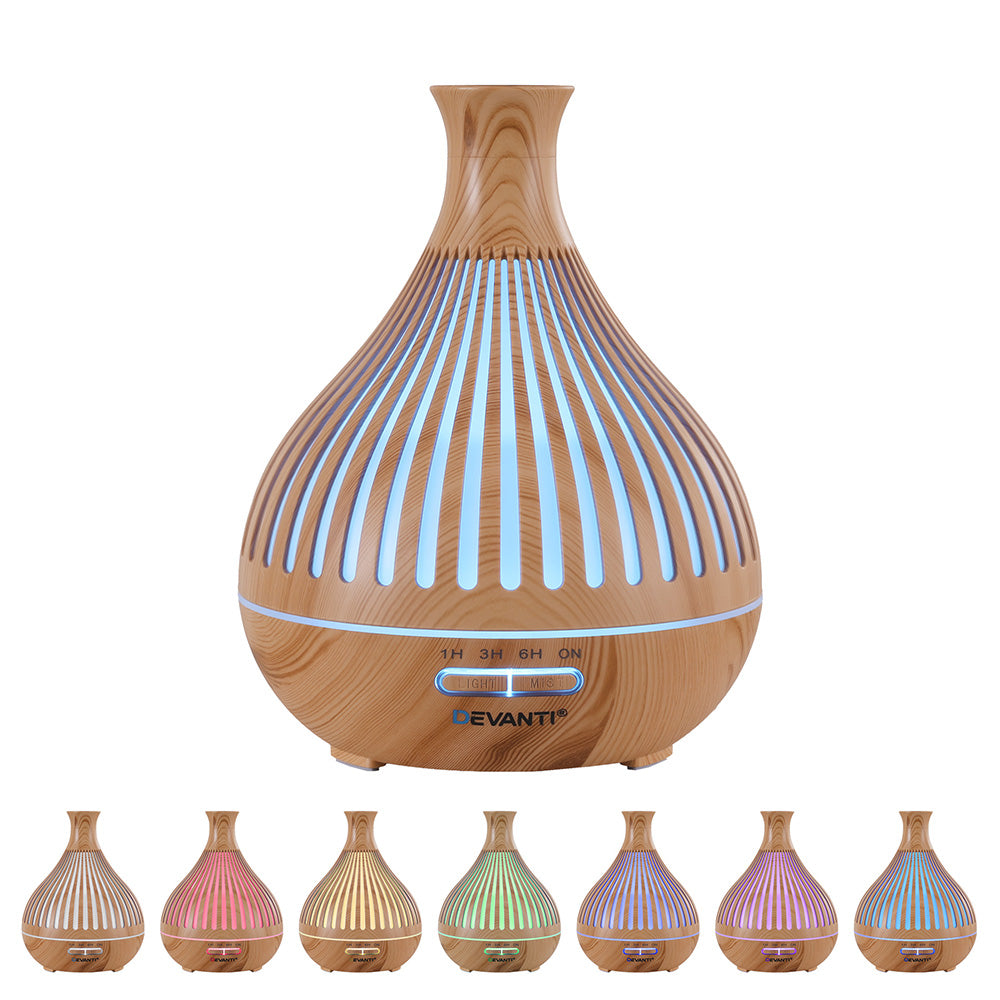 Ultrasonic Aroma Diffuser Aromatherapy 400ml LED Lights