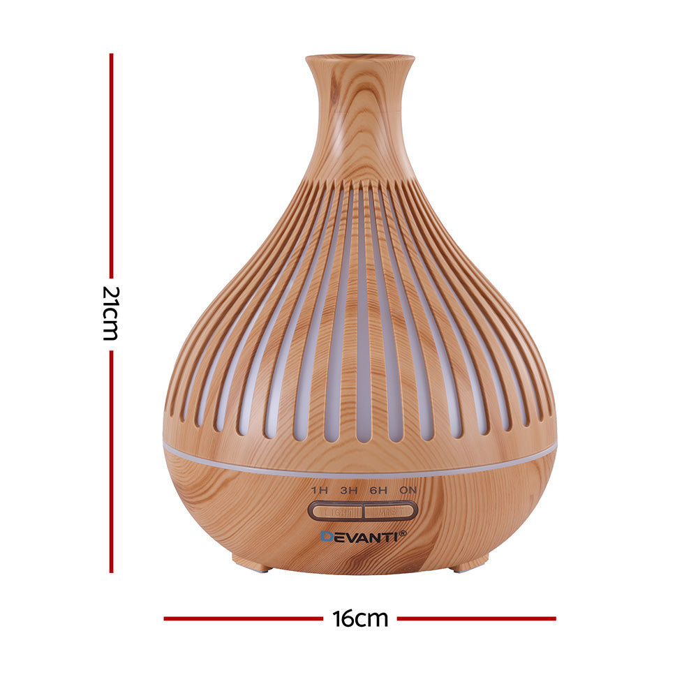 Ultrasonic Aroma Diffuser Aromatherapy 400ml LED Lights