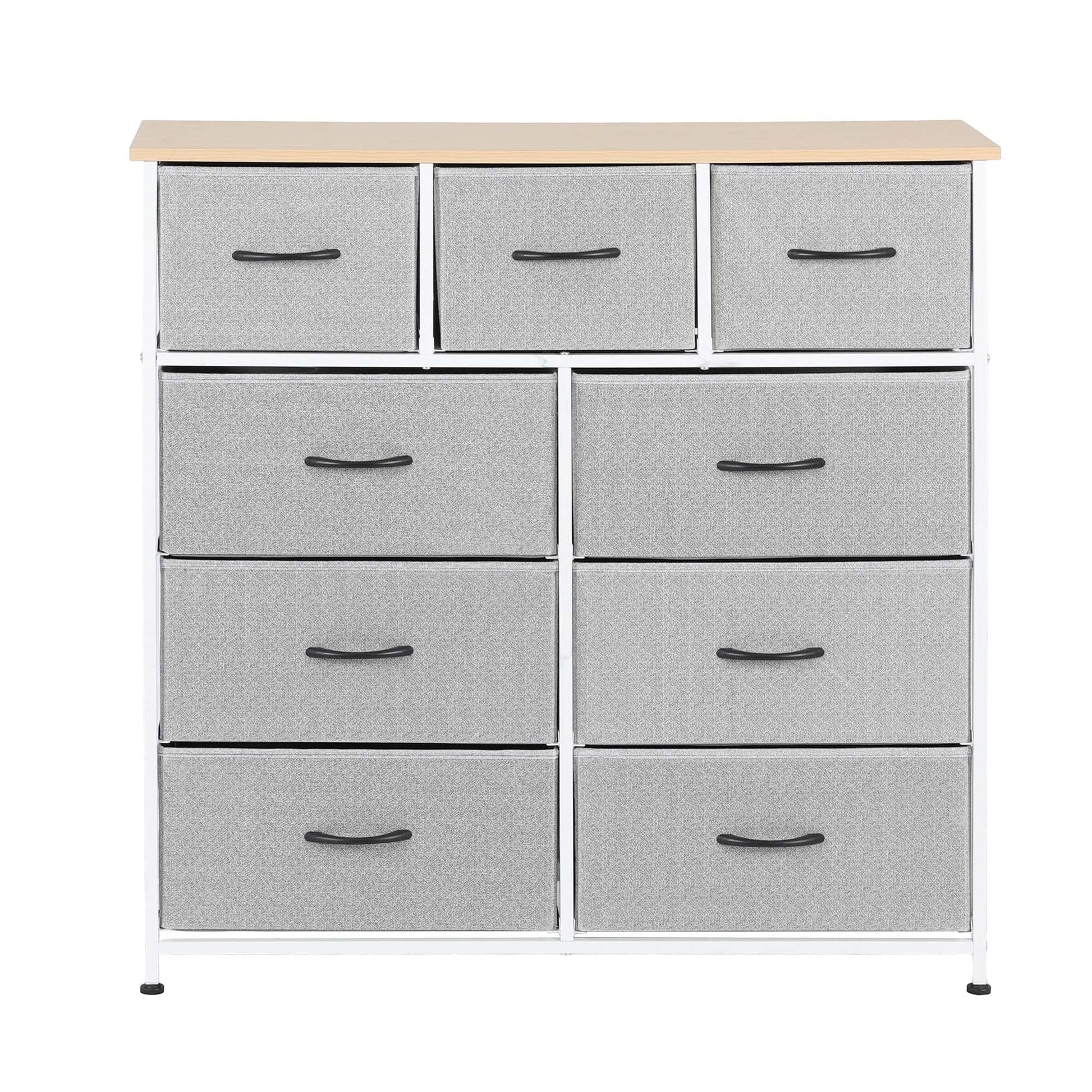 Best Chest of 9 Drawers Storage Dresser Tallboy Light Grey | Buy Online at Furniture Things Australia