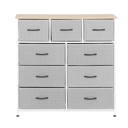 Best Chest of 9 Drawers Storage Dresser Tallboy Light Grey | Buy Online at Furniture Things Australia