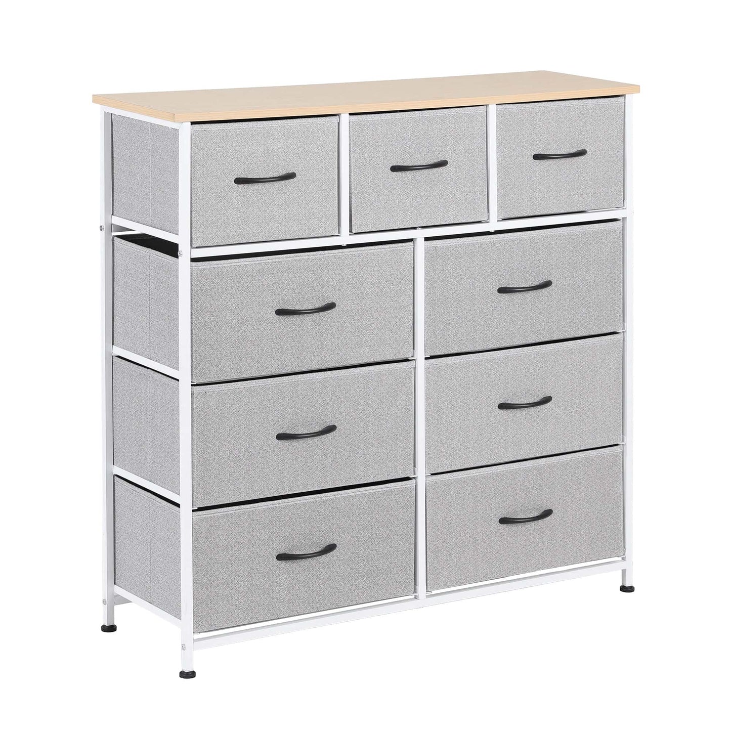 Best Chest of 9 Drawers Storage Dresser Tallboy Light Grey | Buy Online at Furniture Things Australia