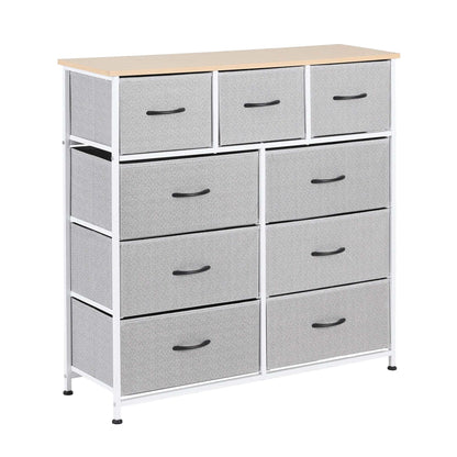Best Chest of 9 Drawers Storage Dresser Tallboy Light Grey | Buy Online at Furniture Things Australia