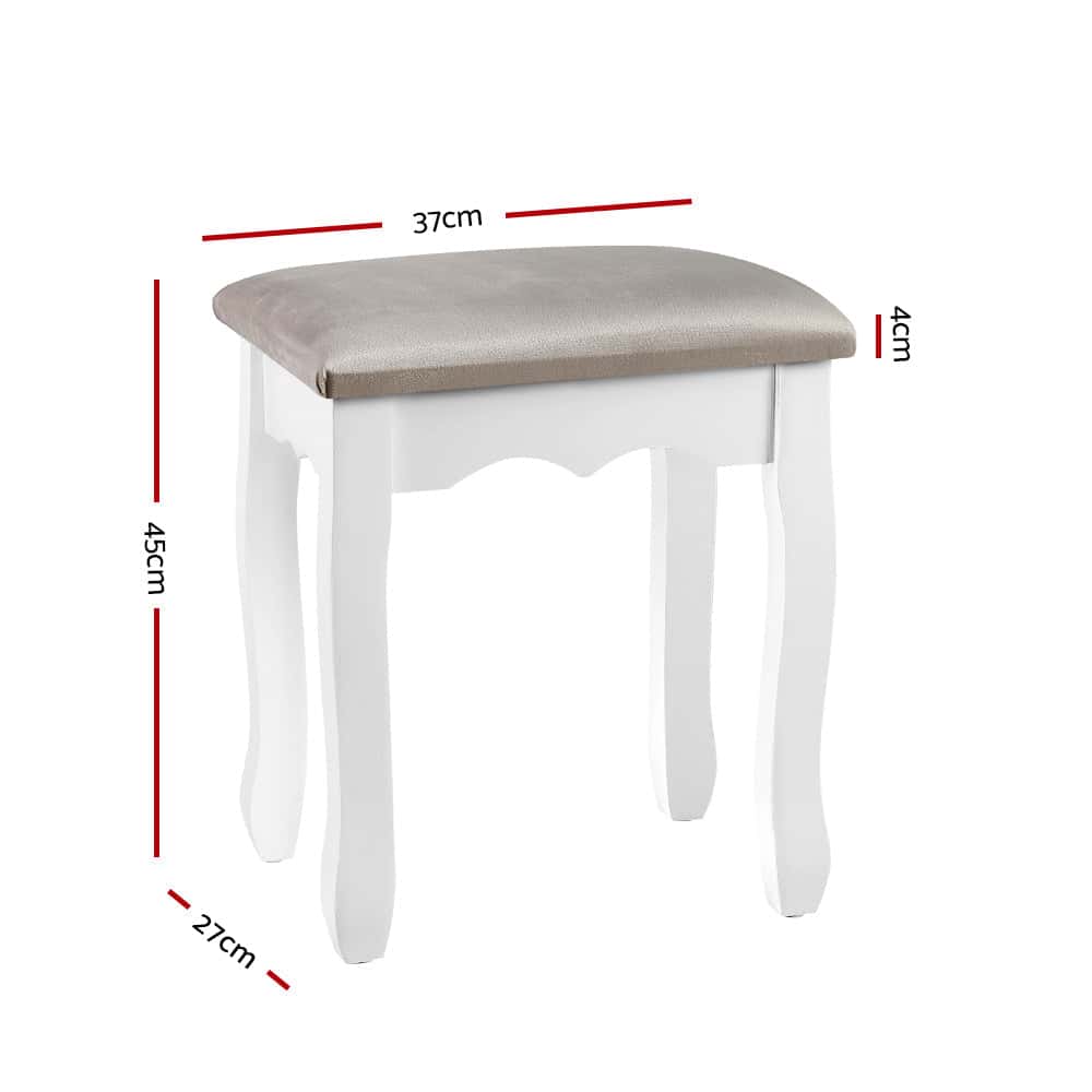 Best Dressing Table Stool Velvet Grey | Buy Online at Furniture Things Australia