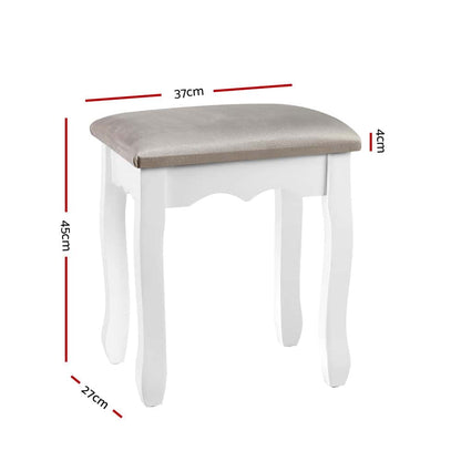 Best Dressing Table Stool Velvet Grey | Buy Online at Furniture Things Australia