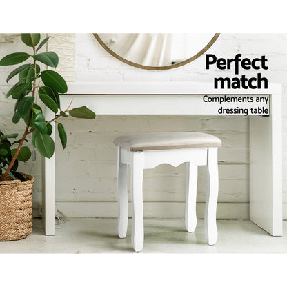 Dressing Table Stool Velvet Grey