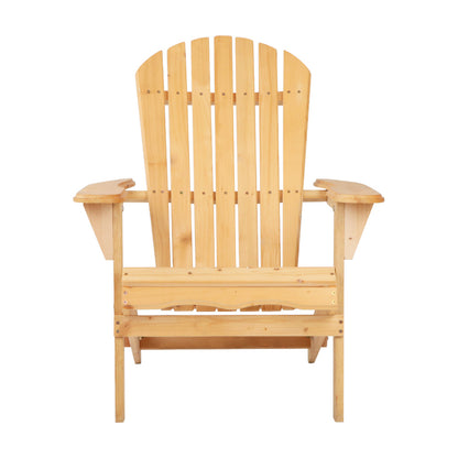 Outdoor Chairs Wooden Beach Chair Patio Furniture Garden Natural