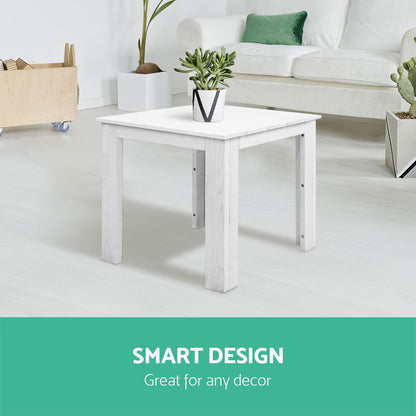 Coffee Side Table Wooden Desk Outdoor Furniture Camping Garden White