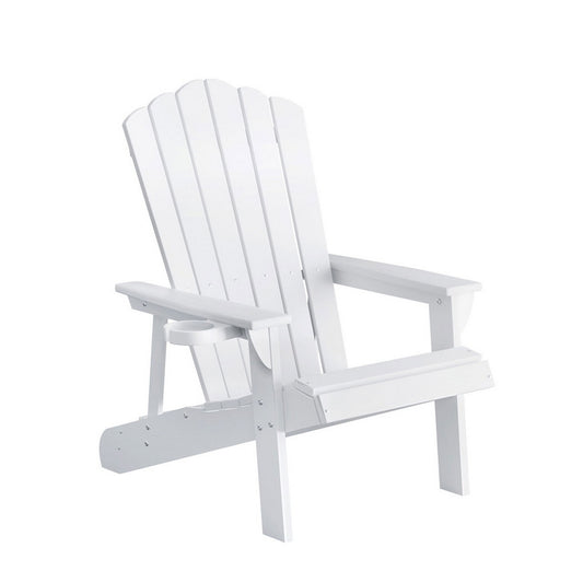 Outdoor Chairs HDPE  Beach Chair Sun Lounge Patio Furniture Garden white