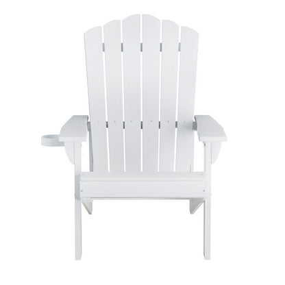 Outdoor Chairs HDPE  Beach Chair Sun Lounge Patio Furniture Garden white