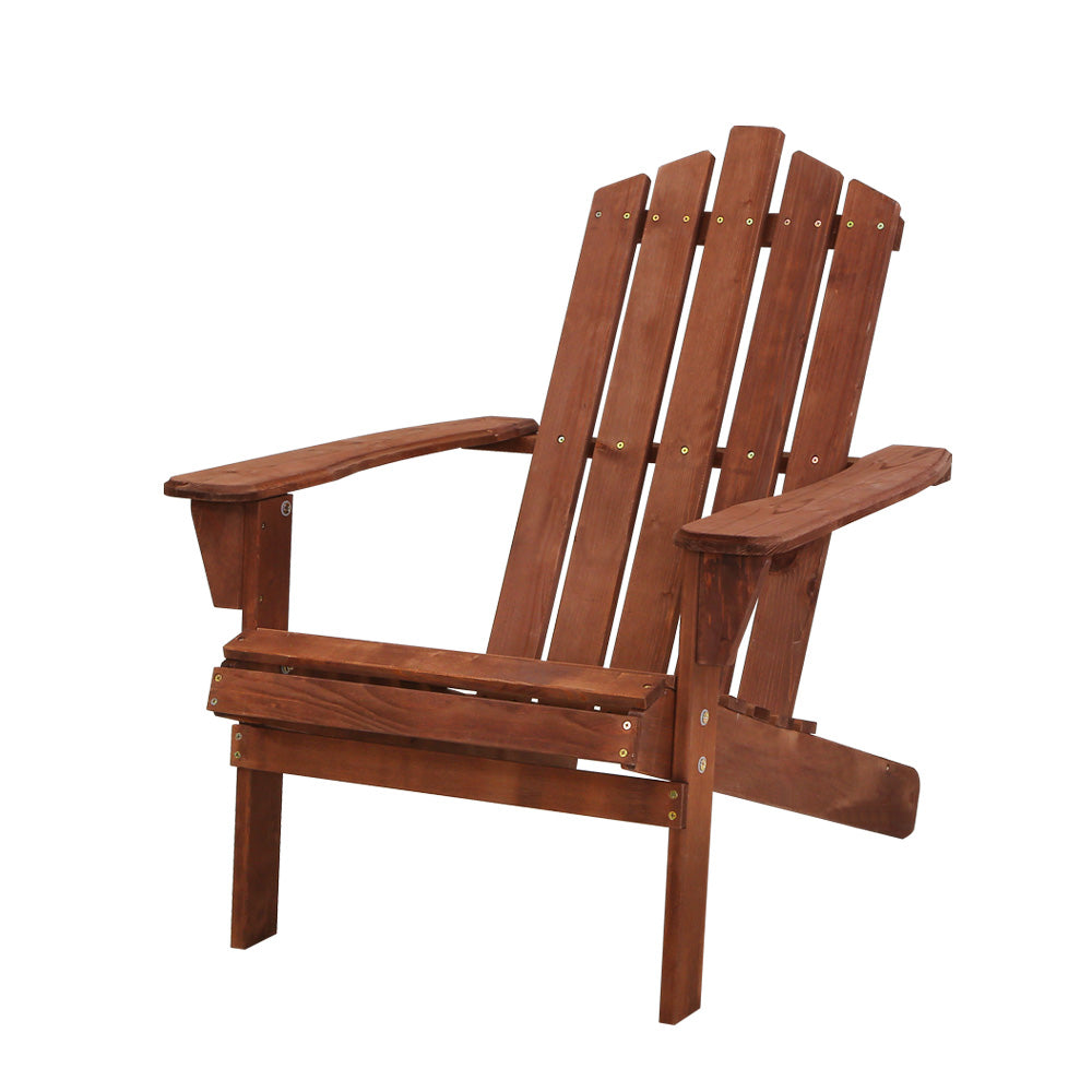 Outdoor Chairs Wooden Beach Chair Patio Furniture Garden Brown