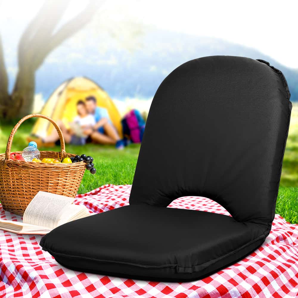 Best Floor Lounge Sofa Camping Chair Black | Buy Online at Furniture Things Australia