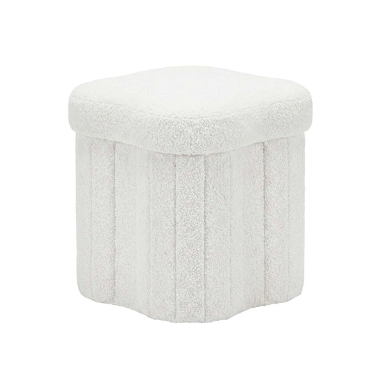 Best Storage Ottoman Foot Stool Foldable White | Buy Online at Furniture Things Australia
