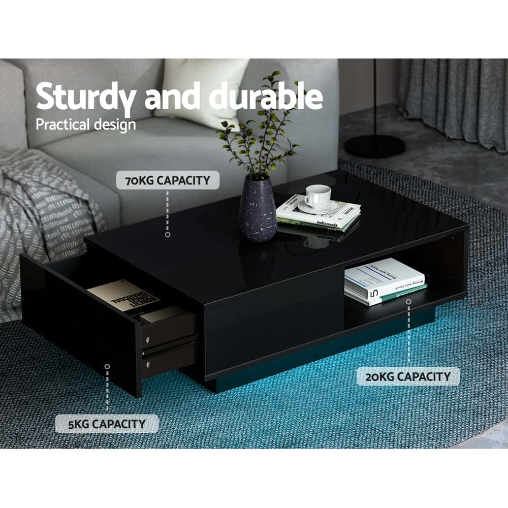 Best Coffee Table Led Lights Black | Buy Online at Furniture Things Australia