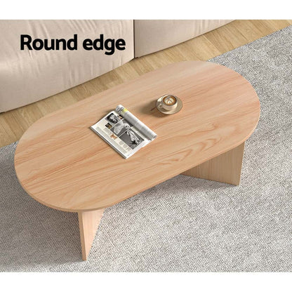 Best Coffee Table Oval 110CM Pine Alva | Buy Online at Furniture Things Australia