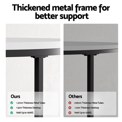 Nesting Coffee Table Set of 2 Marble Effect