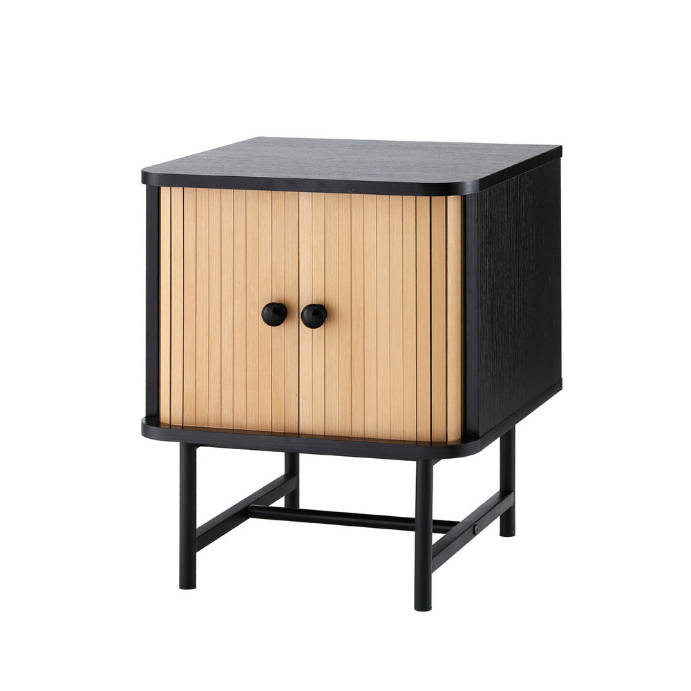 Bedside Table with Sliding Doors