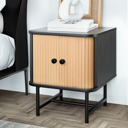 Bedside Table with Sliding Doors