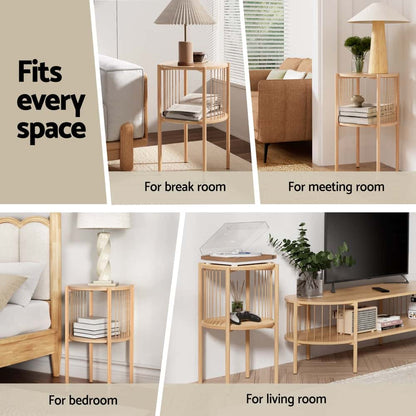 Best Coffee Table 2-Tier Round Wood | Buy Online at Furniture Things Australia