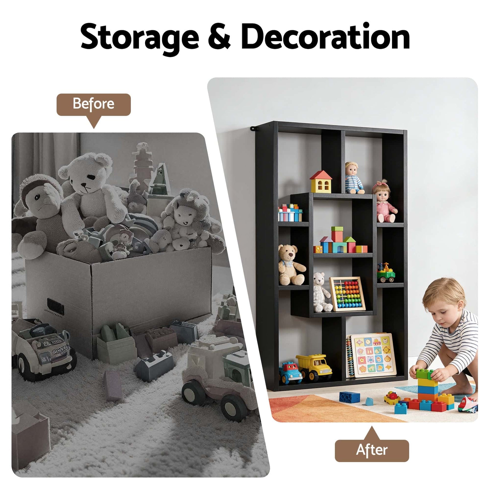 Best Floating Wall Shelves Bookshelf Black | Buy Online at Furniture Things Australia
