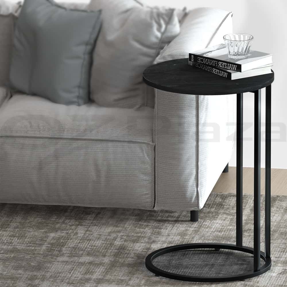 Best Coffee Table Side Table Round Black Martha | Buy Online at Furniture Things Australia