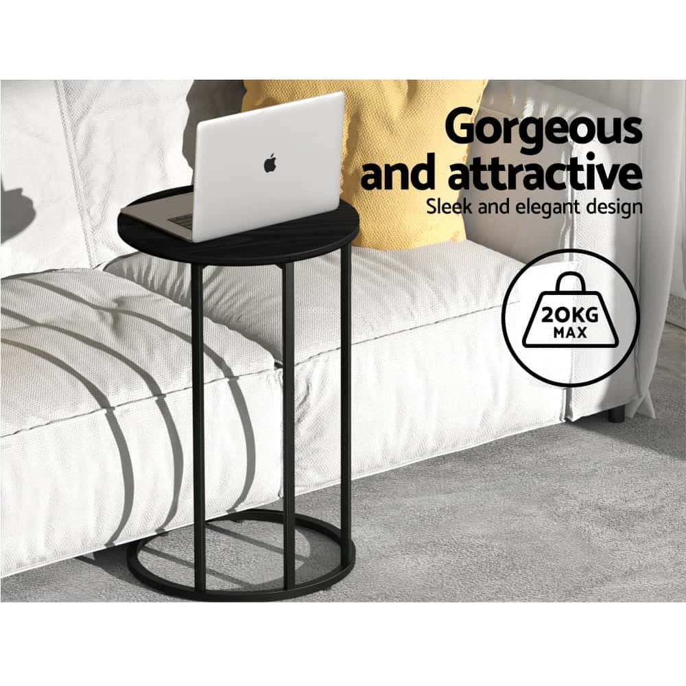 Best Coffee Table Side Table Round Black Martha | Buy Online at Furniture Things Australia