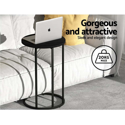 Best Coffee Table Side Table Round Black Martha | Buy Online at Furniture Things Australia