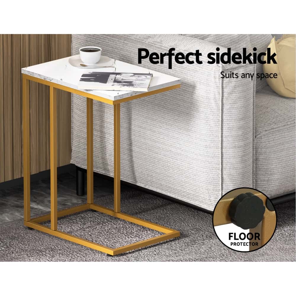 Best Coffee Table Side Table Marble Effect Emma | Buy Online at Furniture Things Australia