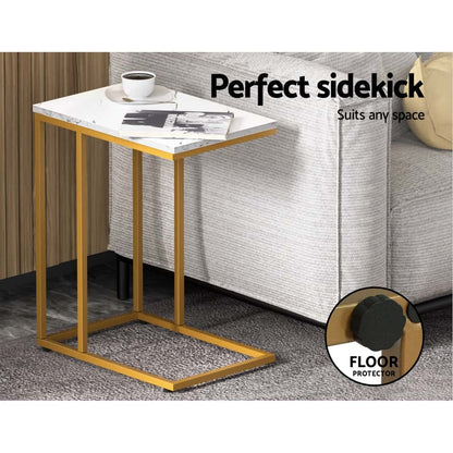 Best Coffee Table Side Table Marble Effect Emma | Buy Online at Furniture Things Australia