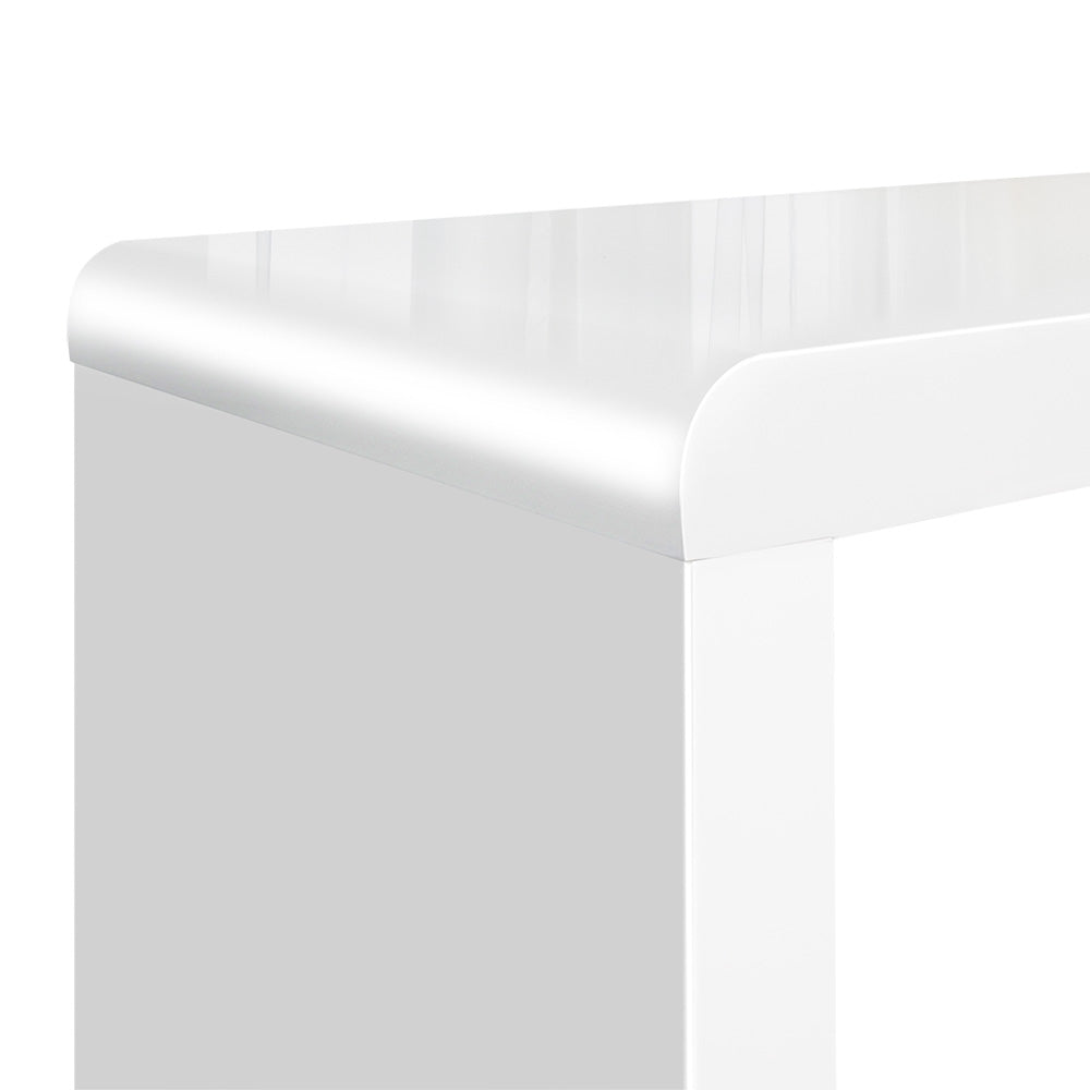 Nesting Coffee Table Set of 3 Glossy White