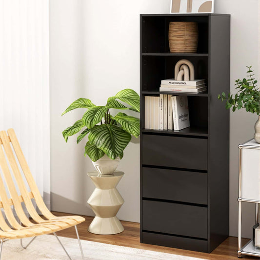 Best 3 Chest of Drawers Tallboy Cabinet Black | Buy Online at Furniture Things Australia