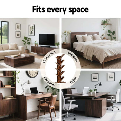 Best Tree Bookshelf 9 Tiers Walnut | Buy Online at Furniture Things Australia