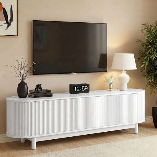Best TV Unit Entertainment Unit Storage Cabinet 160cm White | Buy Online at Furniture Things Australia