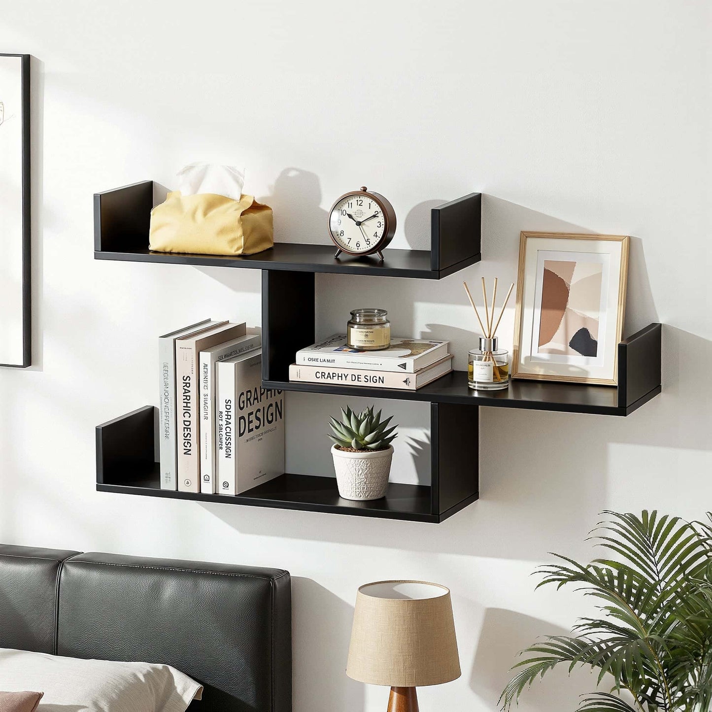 Best Floating Wall Shelf 3 Tier Black | Buy Online at Furniture Things Australia
