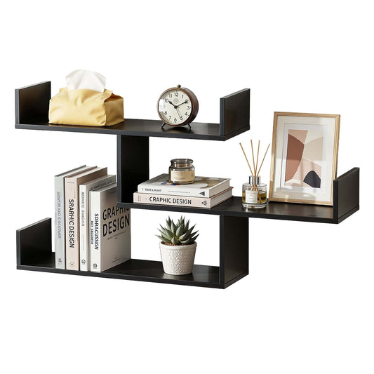 Best Floating Wall Shelf 3 Tier Black | Buy Online at Furniture Things Australia