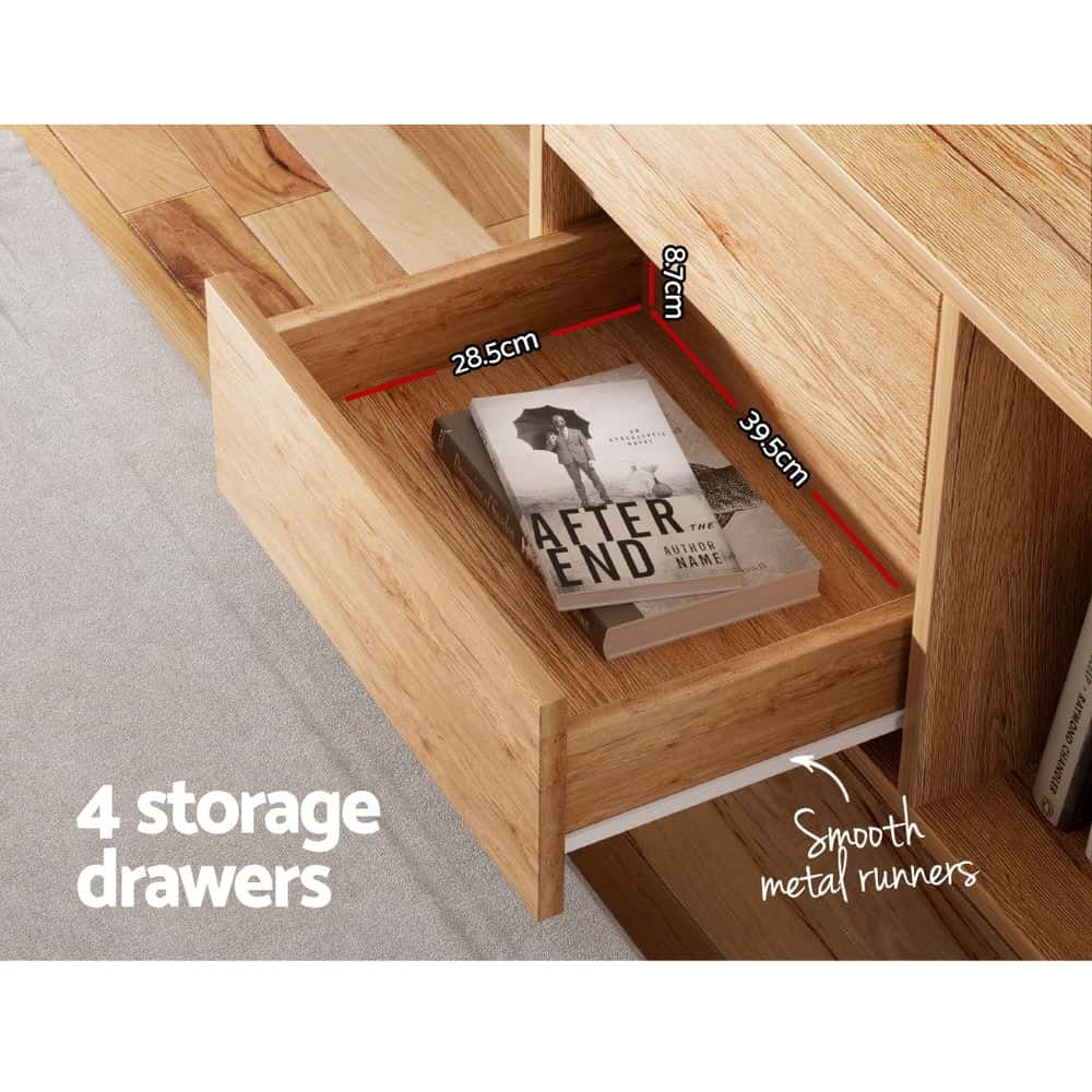 Best Entertainment Unit Stand TV Cabinet Storage Drawer Shelf 180cm Wooden | Buy Online at Furniture Things Australia