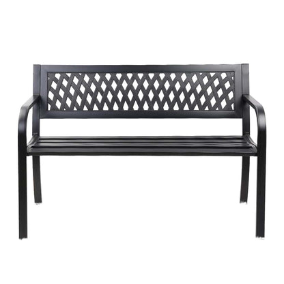 Best Outdoor Garden Bench Seat Steel Outdoor Furniture 2 Seater Park Black | Buy Online at Furniture Things Australia