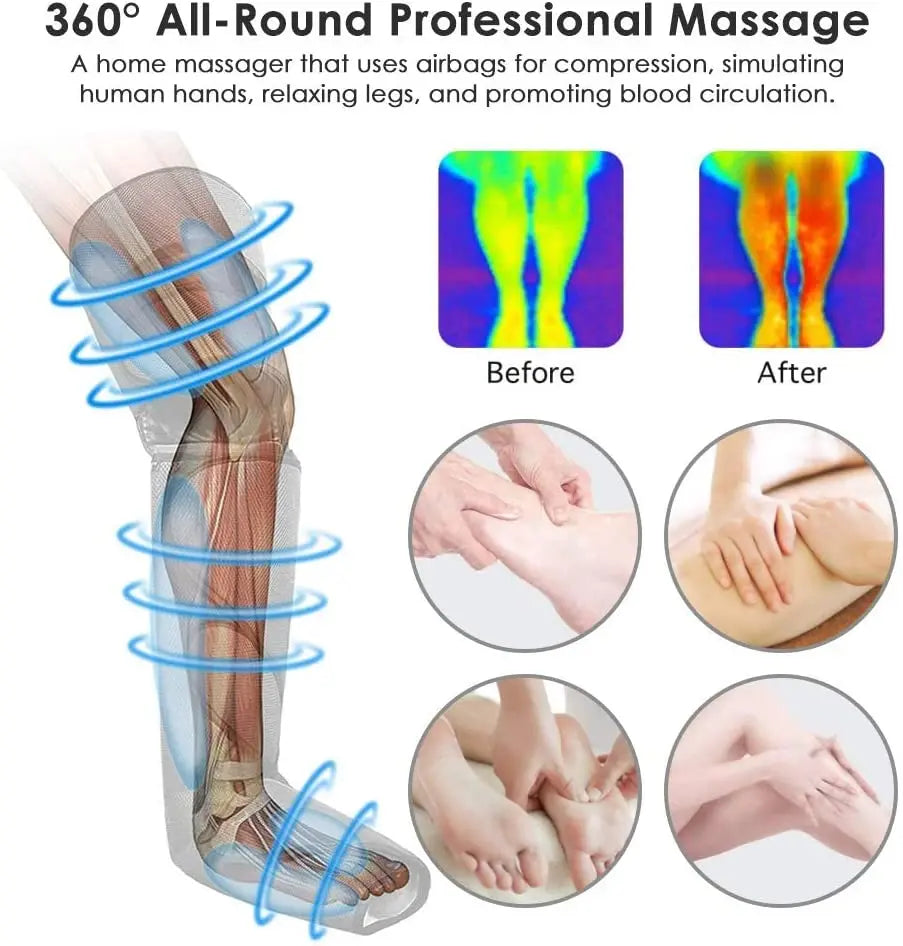 Leg Massager with Air Pressure Foot Calf Circulation Device