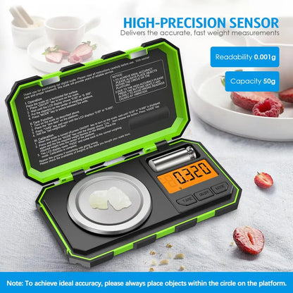 Digital Scale with Mini Jewelry Milligram Precision