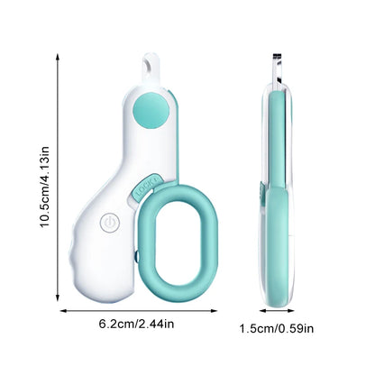 Pet Nail Clipper LED Light Grooming Scissors