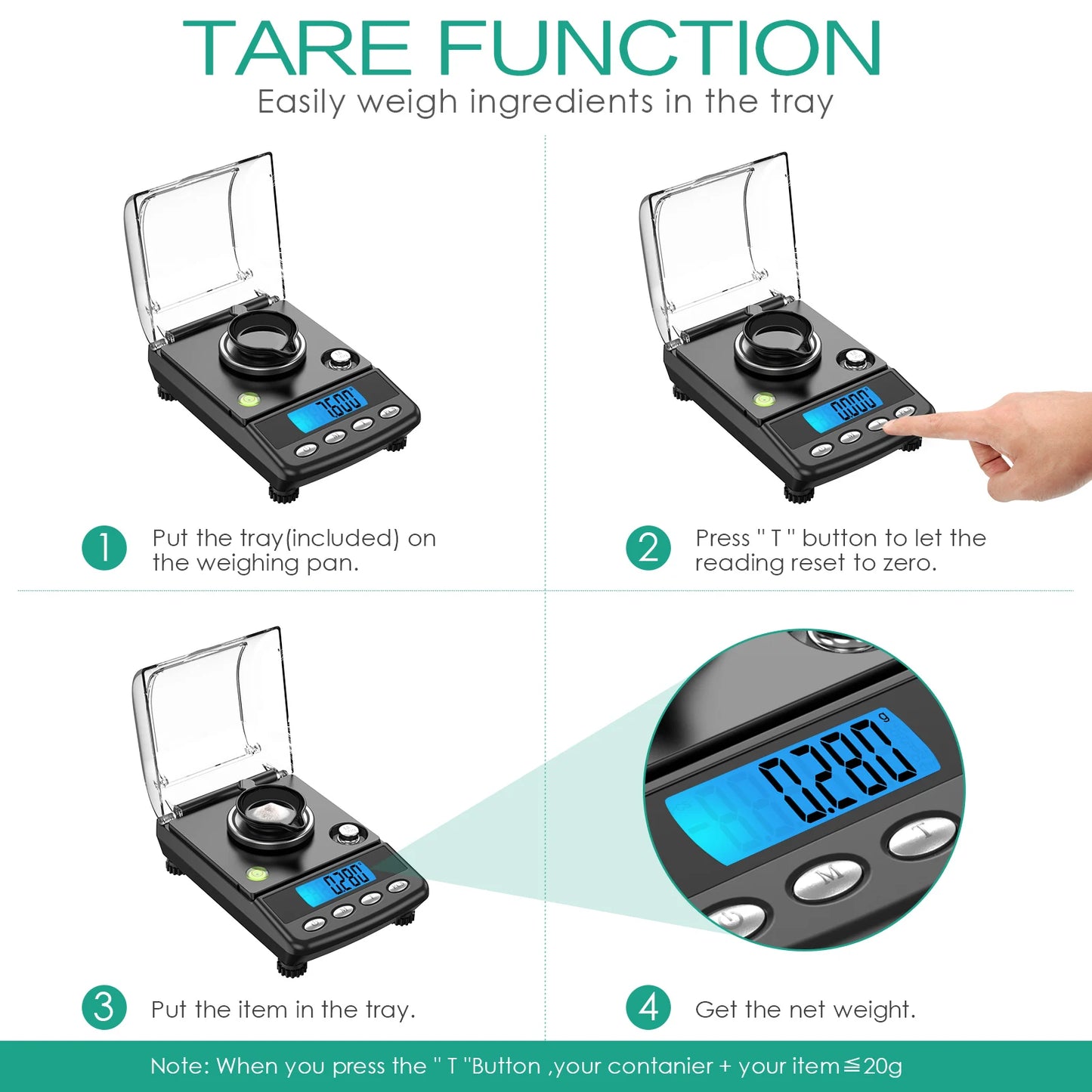 Digital Jewelry Scale with Precision USB Mini Balance