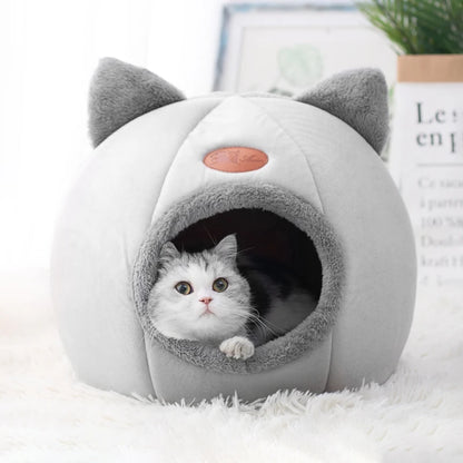 Cat Bed Winter Cave with Removable Cushion