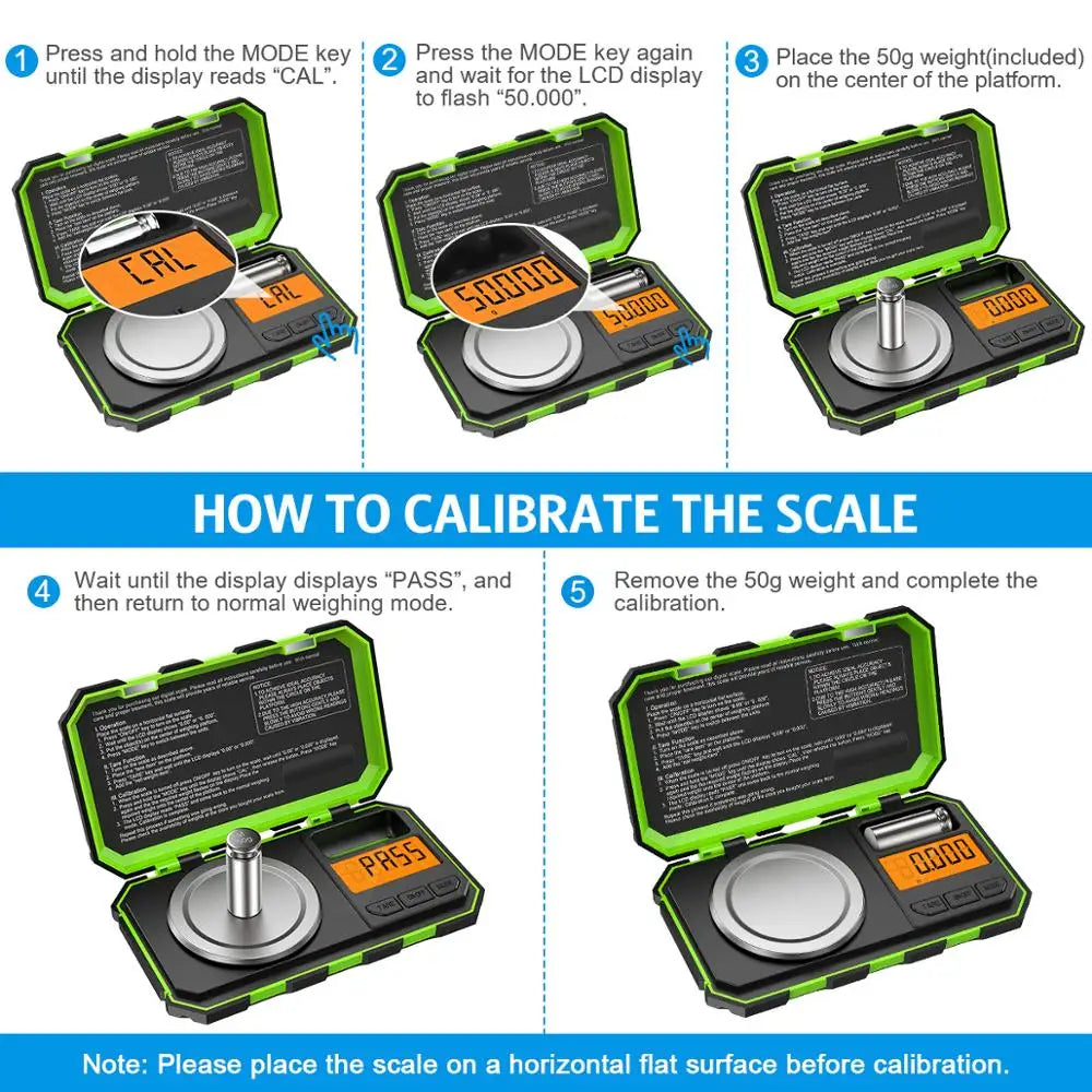 Digital Scale with Mini Jewelry Milligram Precision