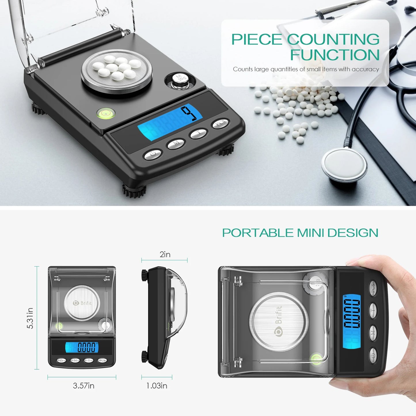 Digital Jewelry Scale with Precision USB Mini Balance