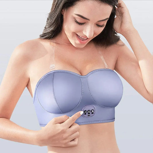 Breast Massager with Electric Wireless Hot Compress Bra